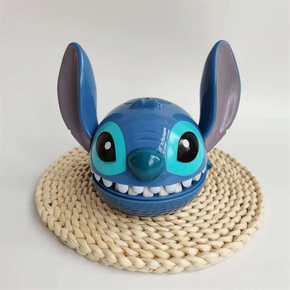 Disney Stitch Bite Finger Figures Anime Stitch Dentist Push Teeth Funny Game Model Toys Birthday Gifts For Kids Baby Toy