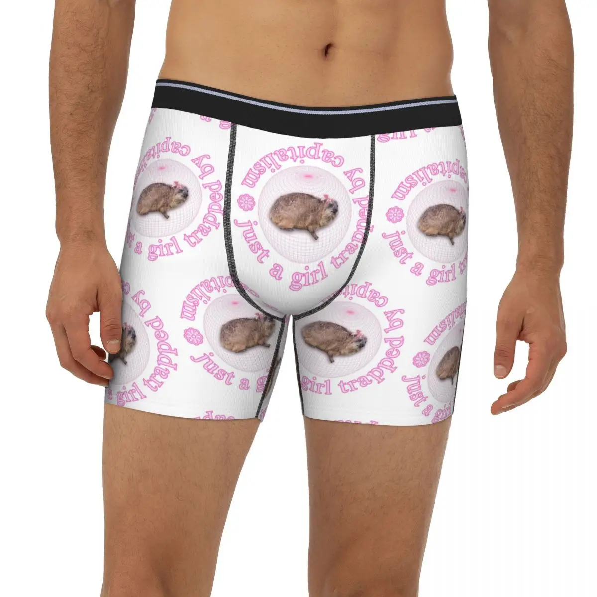 

Rock Hyrax Just A Girl Trapped By Capitalism Coquette Long Boxer Underpants Short Male Panties Underwear for Man Boyfriend Gift