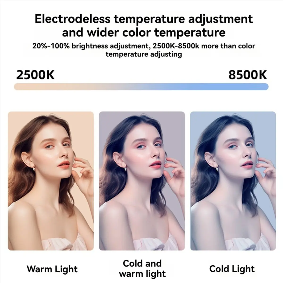 2X Handheld Ring LED Rechargeable Fill Light Portable Mobile Phone Live Broadcast Photography Desktop Selfie Light