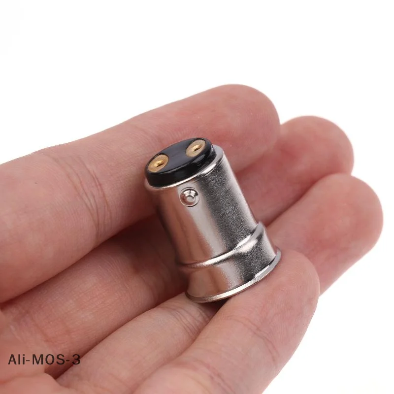 【S】10Pcs B15 Brass-nickel Plated Lamp Cap 1156 Single Contact Bayonet Auto Lamp Holder BA15S BAY15D Auto Bulb Holder Cap