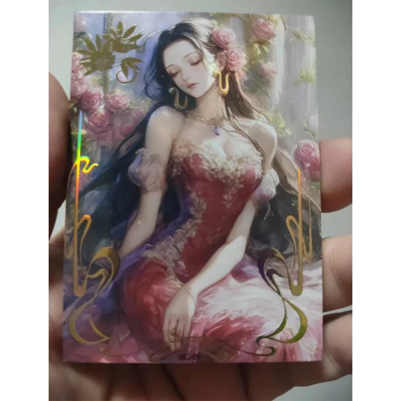 Anime One Piece Nami Vinsmoke Reiju Nico Robin Boa Hancock Vivi Bonney Collectible Cards Christmas Birthday Gift Children's Toys