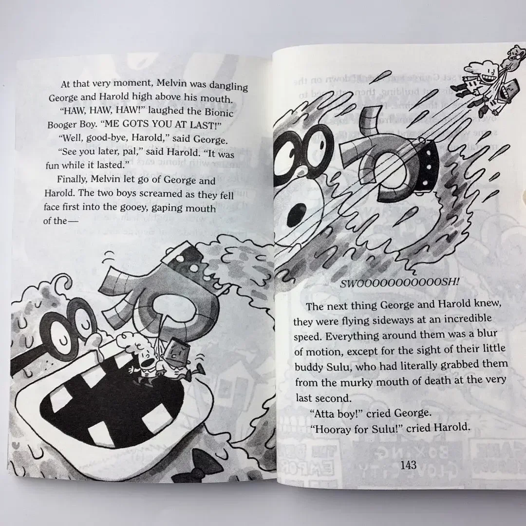 12 libri/set The Gigantic Collection of Captain Underpants di Dav Pilkey Set di libri di fiabe inglesi Fumetti per bambini LibrosB