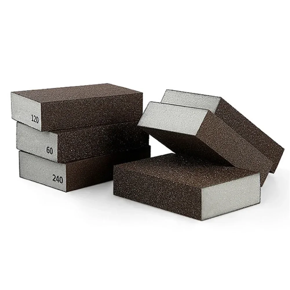 2pcs Sponge Sanding Block Sandpaper Sponge Pads 60-320grit Grinding Pads For Metal Wood Furniture Polishing Abrasive Tools