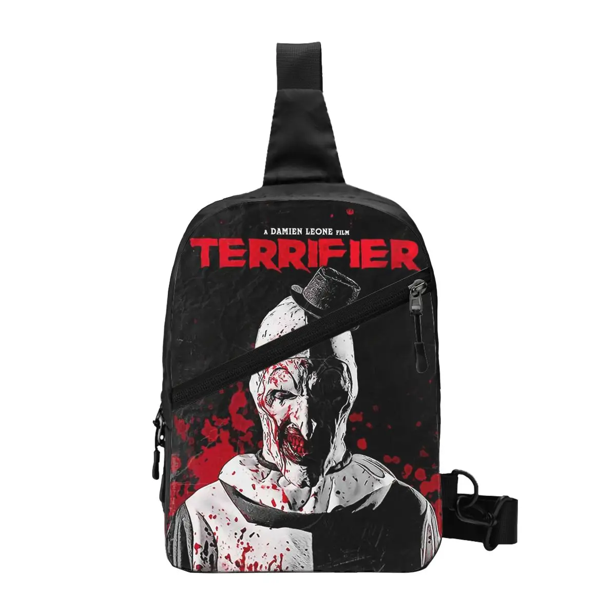 Fashion Terrifier Movie Sling Bag for Cycling Camping Men Horror Halloween Clown Chest Crossbody Backpack Shoulder Daypack