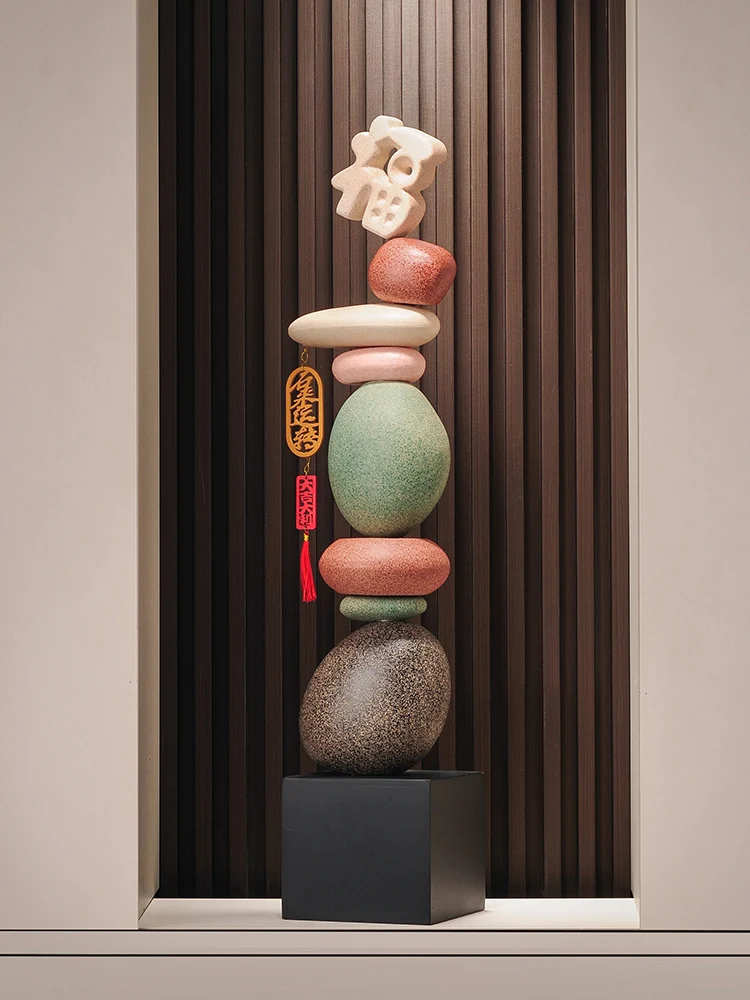 Абстрактный художественный камень для работы, скульптура, керамика, роскошь, вход в гостиную, ТВ-шкаф, статуя, украшение пола, подарки