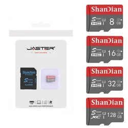 SHANDIAN-Mini carte SD haute vitesse pour téléphone et tablette, carte Flash, 100% d'origine, 128 Go, classe 10, TF, 32 Go, 64 Go, 16 Go, 8 Go