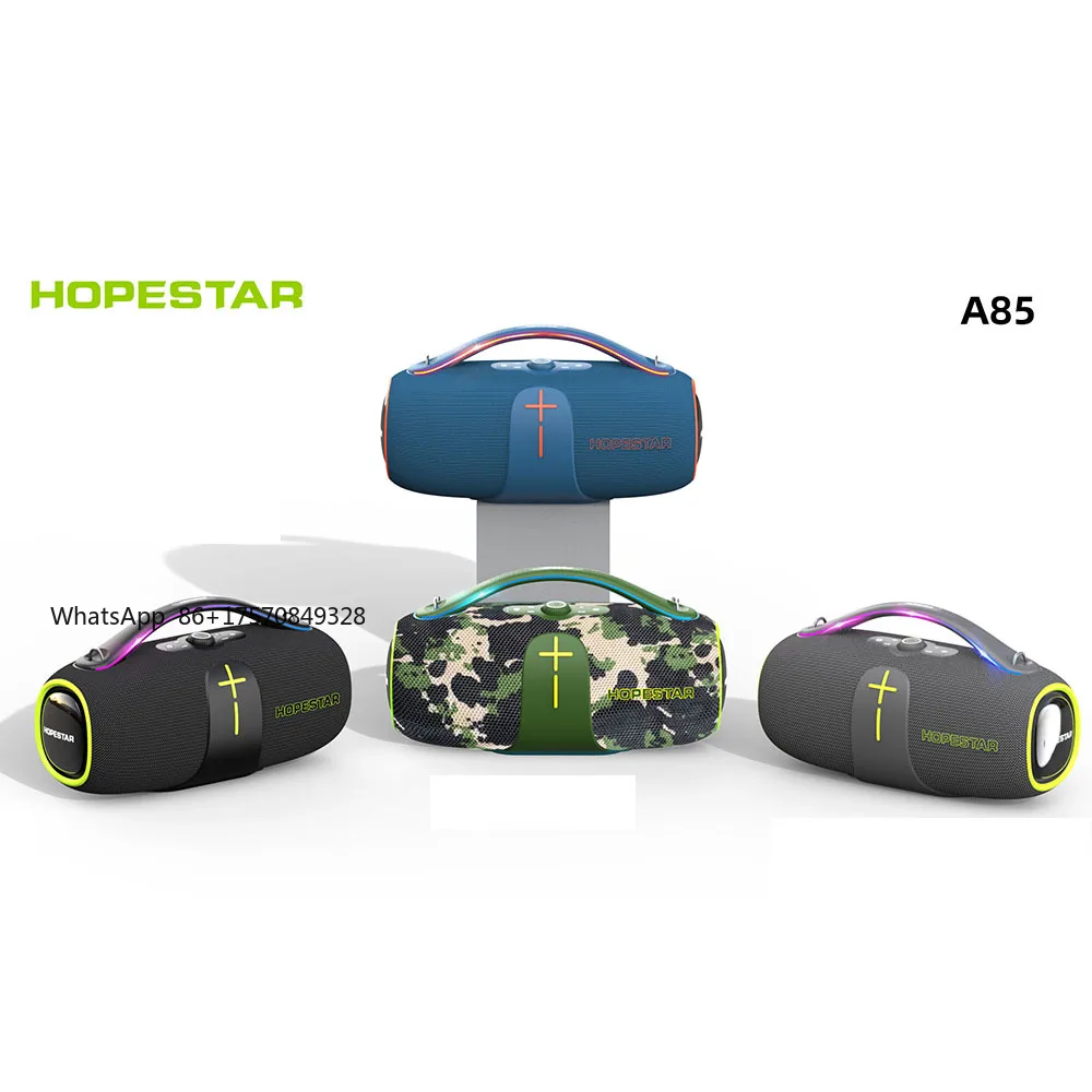 Factory HOPESTAR A85 Outdoor High Power 400W Wireless Blue Tooth Speaker Portable Waterproof IPX6 TWS Party Karaoke RGB AUX - view 4