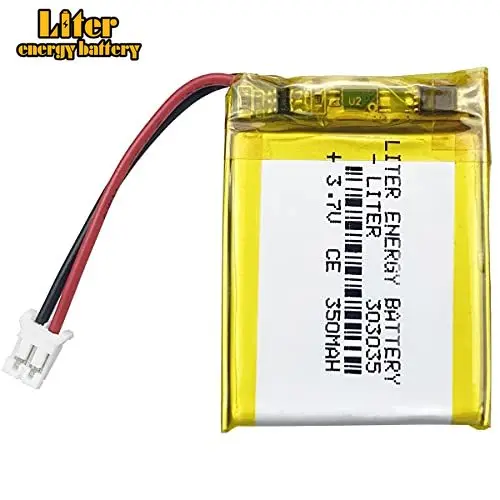 100pcs JST 2.0mm Connector 3.7V 350mAh 303035 Lipo Battery for GPS locator Car recorder