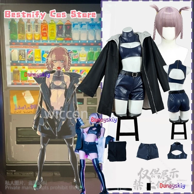 

CALL OF THE NIGHT Cosplay Nanakusa Nazuna Kawaii Japanese Vampire Black Coat Sexy Pu Short Top Pants Jirai Kei Girls Halloween