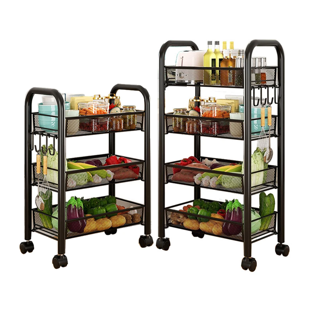 Bücherregal-Aufbewahrungswagen, mobiler Küchen-Organizer, Wagen mit Rädern, mehrschichtige Badezimmerregale, Aufbewahrungsregal für Haushaltssnacks
