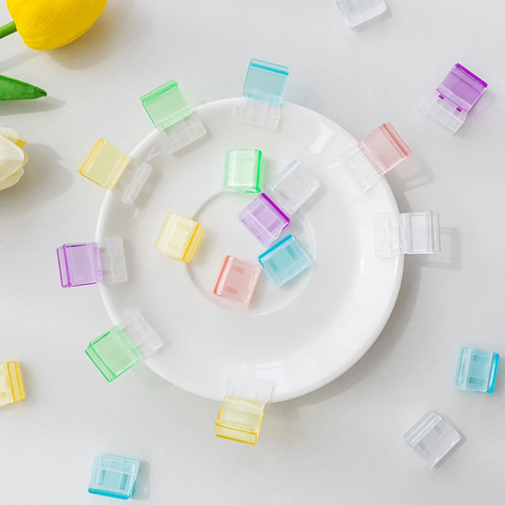 50Pcs Adorable File Clips Multi-Functional Plastic Binder Clips for Office Desk Accessories and Documents Management