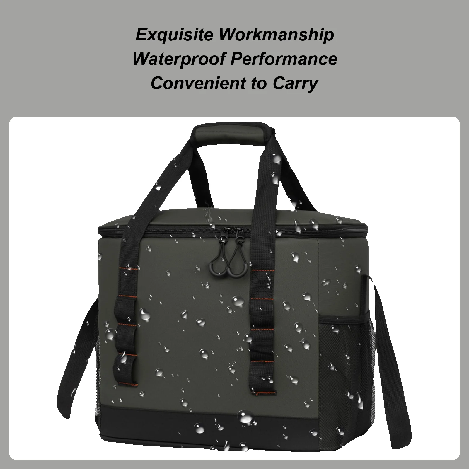 

Insulated Cooler Bag 20L Beach Cooling Pouch Water-resistant Large Portable Lunch Carrier Backpack For Camping Picnic Beach