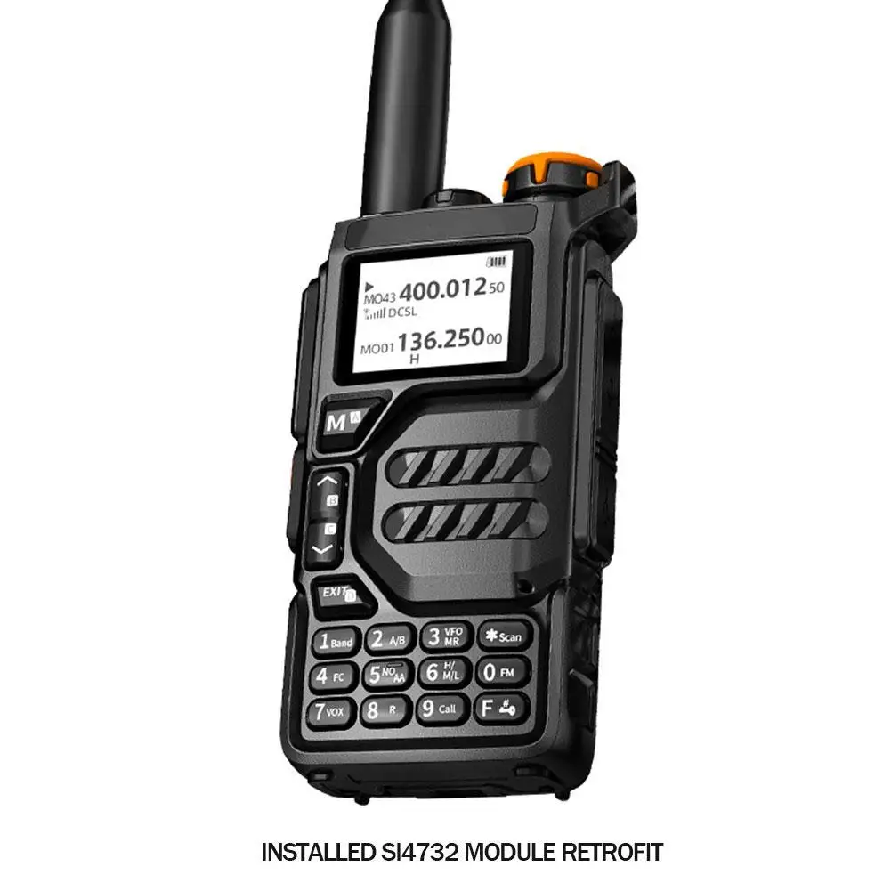 Quansheng UV-K 5 Full Band Radio Adicionar Módulo, 150K-30MHz, 64M-108MHz, Atualizado, Alta Sensibilidade, Modificado Acabado, SI4732