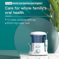 Classic 5 Nozzle Tips Detachable 600ml Water Tank Waterproof IPX4 Toothbrush Built in Water Flosser Irrigator