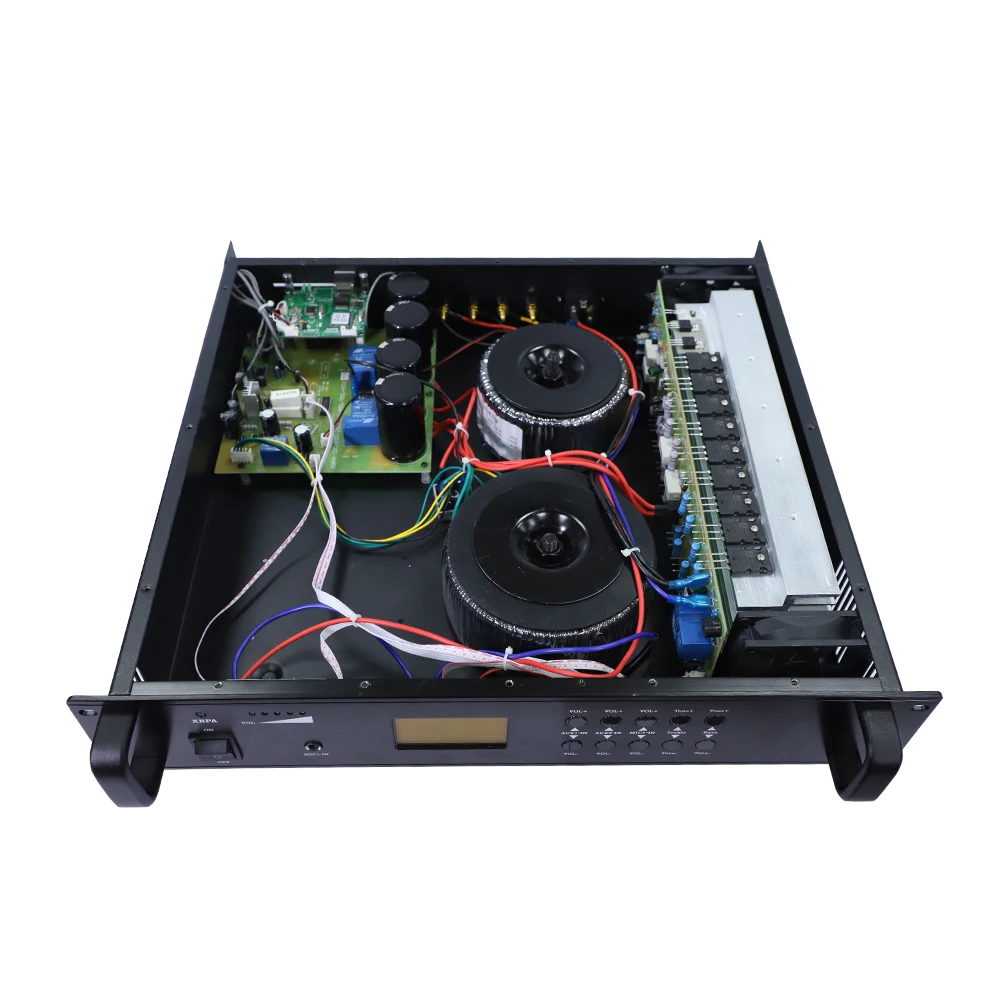 IP Network Audio Power Amplifier 2U Structure with 100-2000W Output Public Address System Speaker Sound Equipment