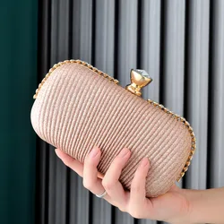 Small Handbag for Women Diamond Border Dtripe Purse Evening Cluth Shoulder Bags Luxury Designer Phone Crossbody Shoulder Wallets