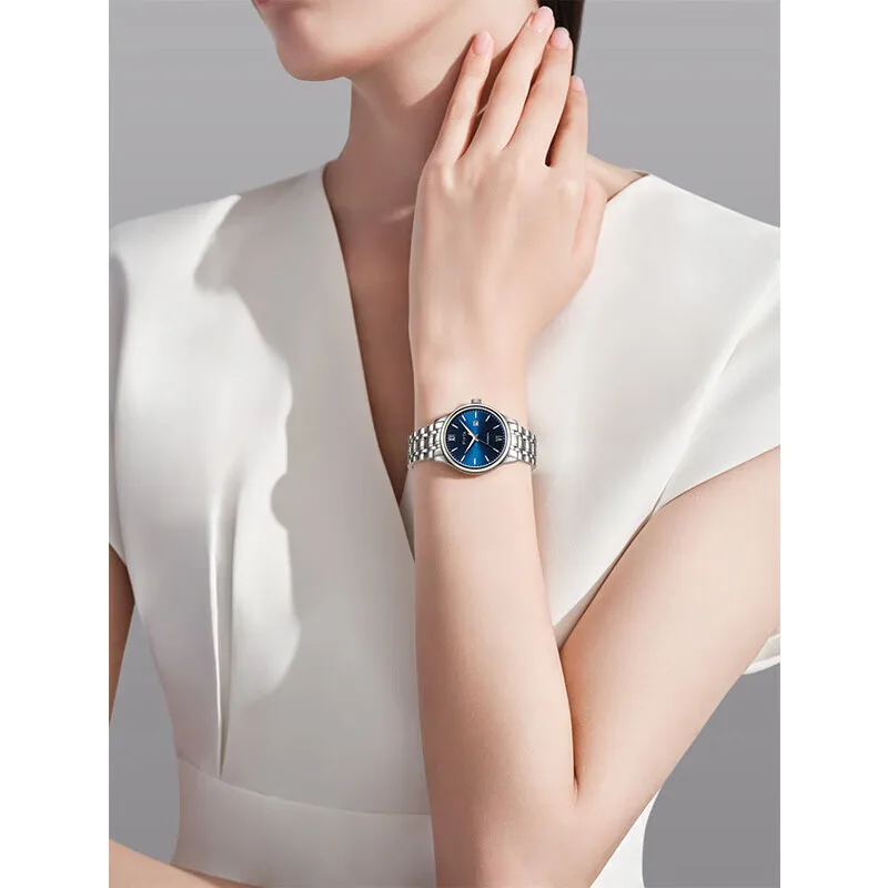 ساعات رجالية ميكانيكية أوتوماتيكية من Fiyta، زجاج كريستال الياقوت، ساعات عمل عصرية للرجال