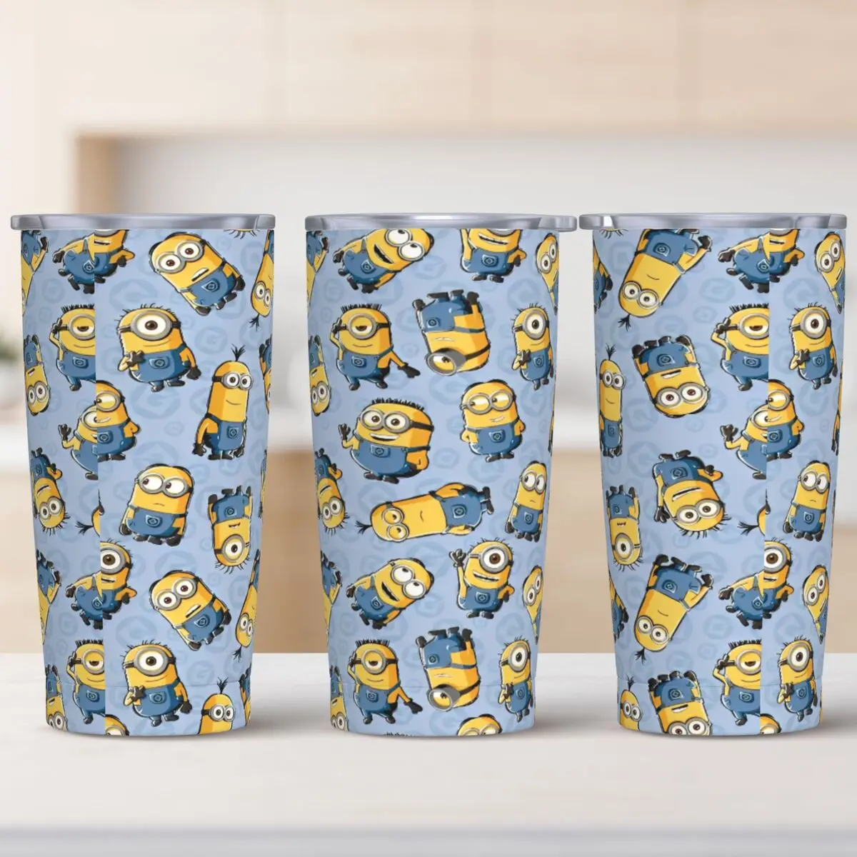 

Minions Stainless Steel Tumbler Beach Car Mugs Large Thermal Cups Insulated Cold and Hot Milk Tea Water Bottle