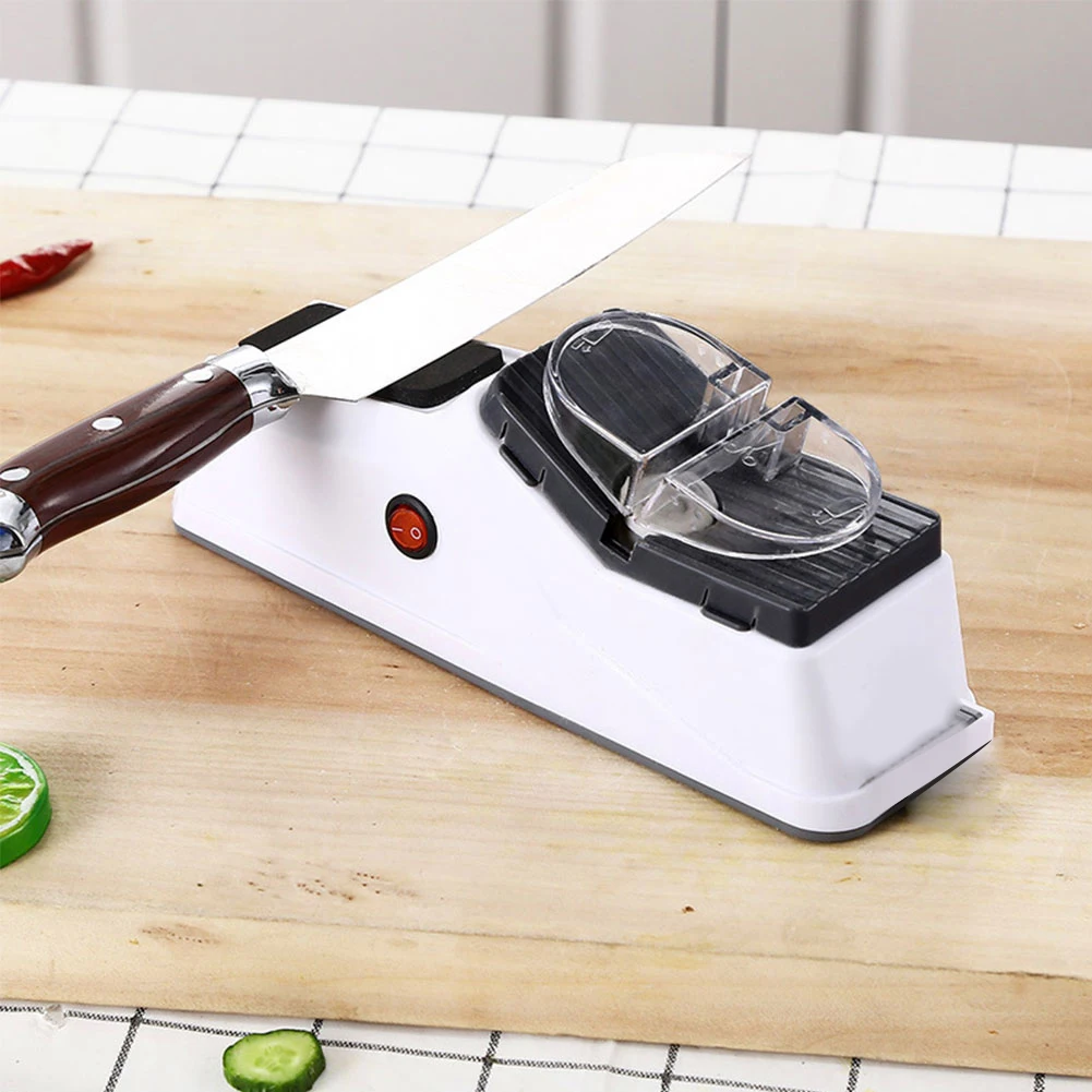 

Chef Knife Sharpener with Protective Cover Automatic Knife Sharpener Multifunction for Quick Sharpening & Polishing