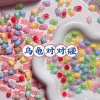 100Pcs Mini Resin Turtles Night Glow Turtle Figurines Multi-Function Glow in The Night Turtle Miniatures for Micro Landscaping 3