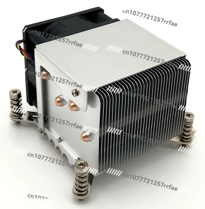 2U server side blowing CPU radiator 115X 1366 2011 interface 4 pure copper heat pipe temperature