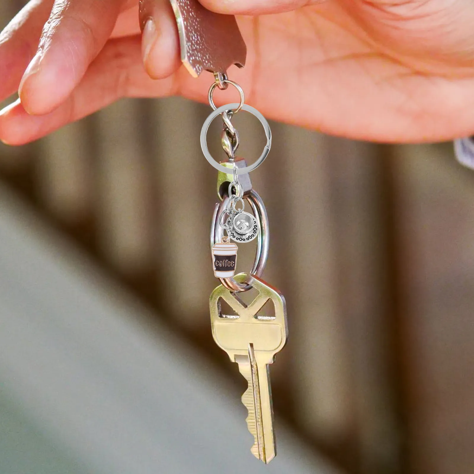 Coffee Cup Key Ring Bag Charms for Handbags Mug Backpack Keychain Pendant Keychains