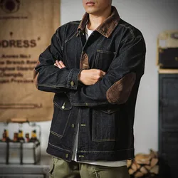 Tooling Vintage Tough Jacket Washed Denim Tough Guy Coat Men's Denim Shirt