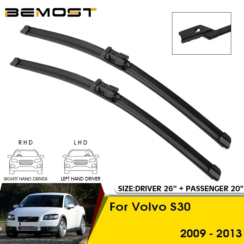 

Car Wiper Blades For Volvo S30 2009-2013 Windshield Windscreen Front Window Blades 26"+20" Car Accessories