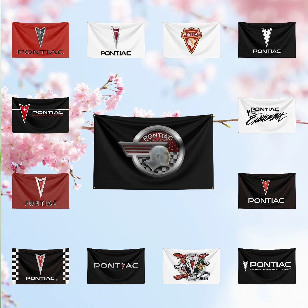 P-Po-nt-ia-c car Flag Forcarnival Garage match campaign Club fan collection Car Lovers pennant