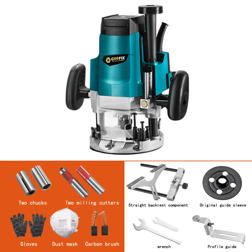 

M1R-DS-12 Bakelite Milling Trimmer Woodworking Slotting Machine Multi-function Trimmer Wood Milling Machine 220v 1800W 20000rpm