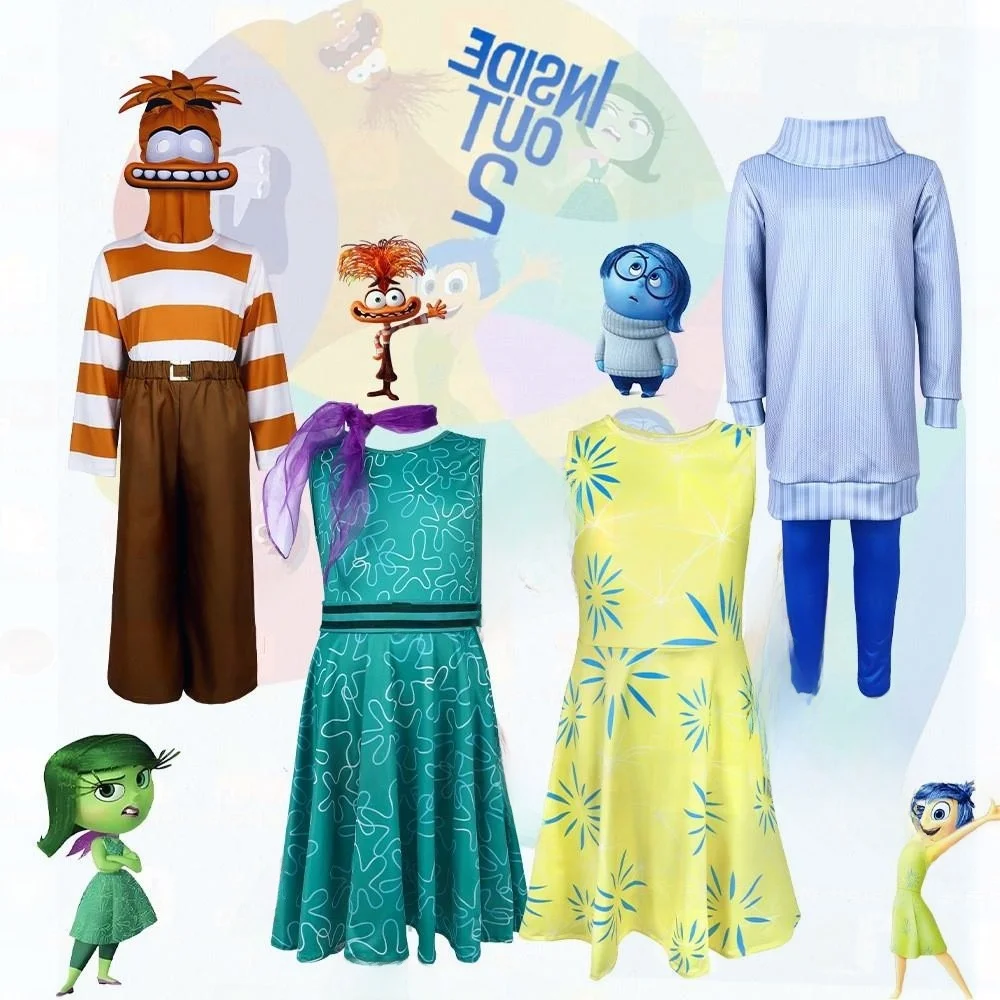 

InsideOut Joy Косплей Костюм Сценическое представление Хэллоуин Костюм Женская традиционная китайская одежда Голова дома