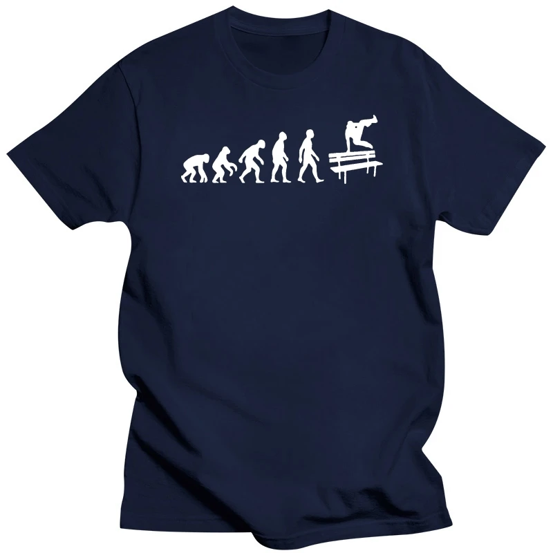 Evolution Of Man Freerunning Mens T-Shirt - Parkour - Free Run - free Running