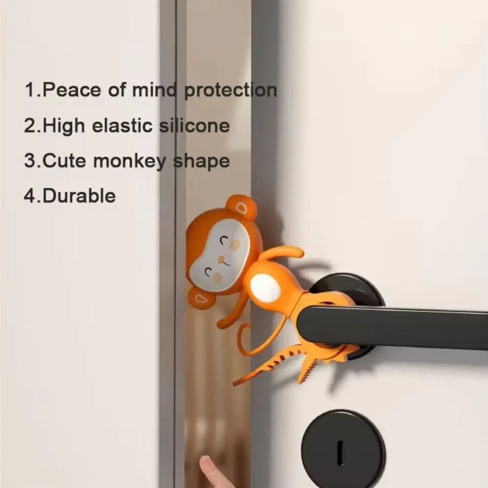 Silicone Door Stopper Windproof Function Cartoon Animal Safety Door Stop Hand Buffer Automatic Closing Prevention Door Arrest