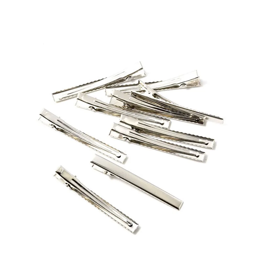 Home Use Durable Metal Duckbill Hair Clips Practical Handcrafted Alligator Hair Clips Silver Hair Sectioning Clips For Women