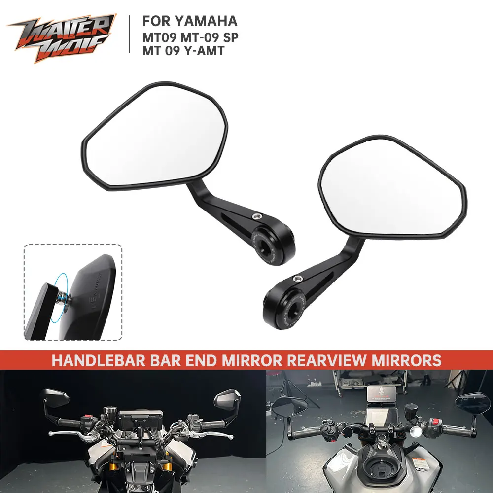 

2021-2025 For Yamaha MT-09 MT09 /SP Y-AMT Motorcycle Bar End Mirrors Rearview Handlebar End Side Mirrors MT 09 E9 Emark Mirror