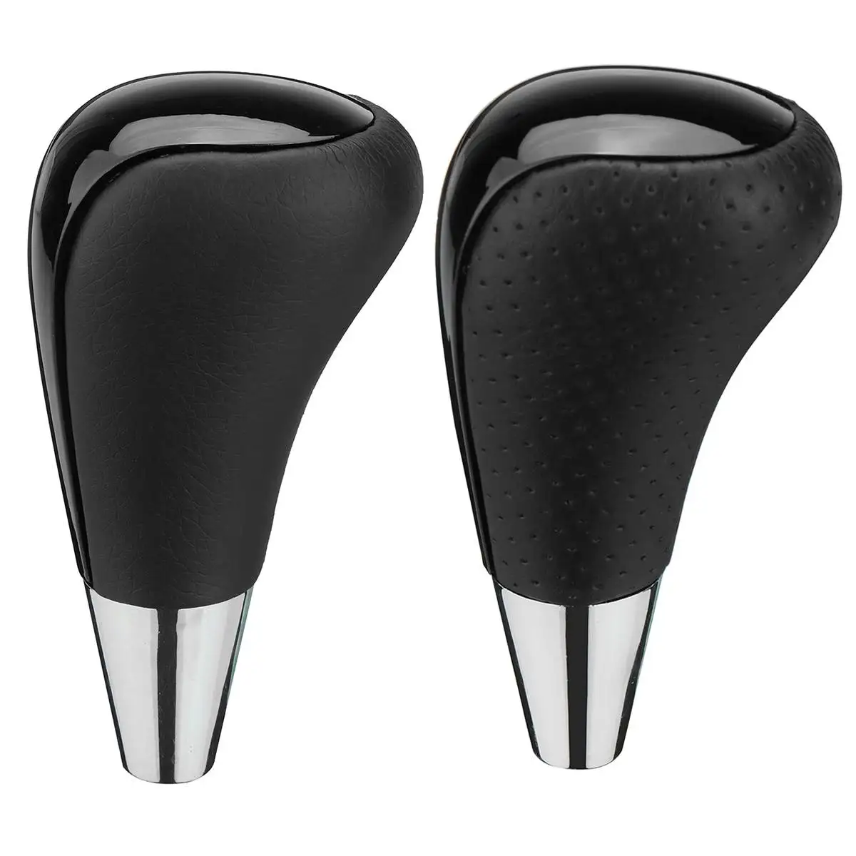 AT Car Gear Shift Knob Perforated PU Leather Shifter Lever Gear Handle Stick For Toyota Corolla Camry For Lexus IS GS LS RX ES