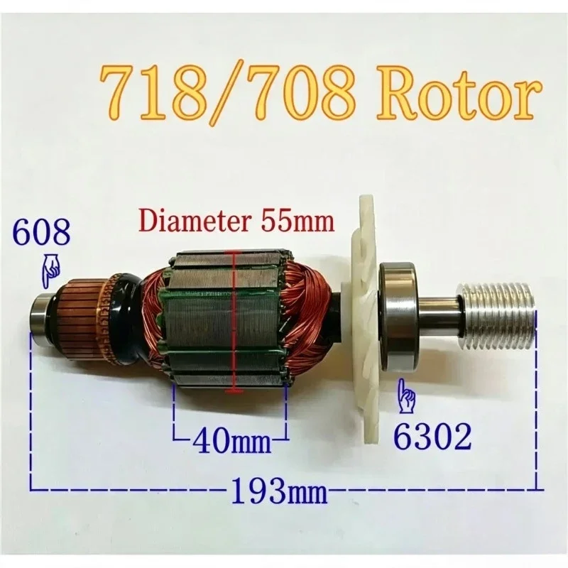 2026 Power Tool Armature Rotor N093107 for DW718 DW708 Miter Saw Replacement