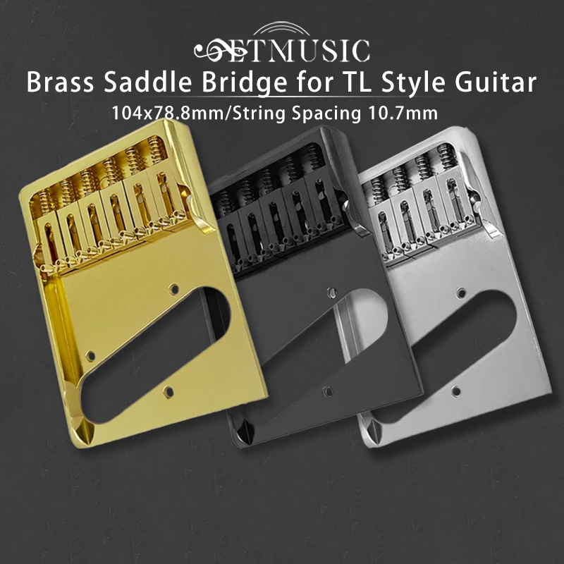 

Латунный асимметричный бридж-седло для гитары в стиле TL, 104x78.8мм, расстояние между струнами 10.7мм, запчасти для гитары