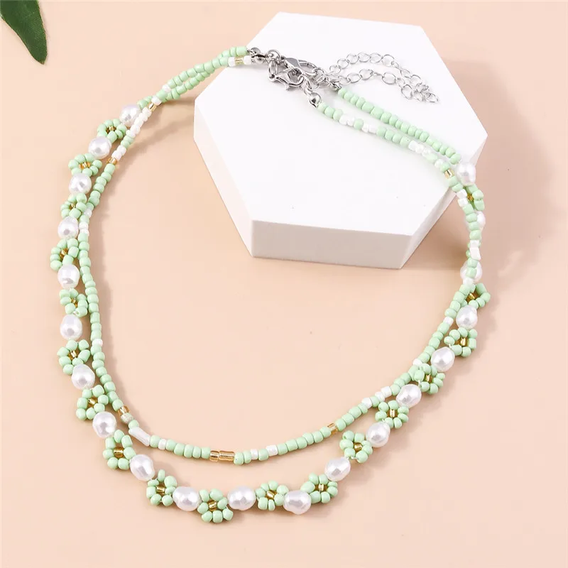 Böhmen Handgemachte Bunte Rocailles Halskette Halsband Einfache Frauen Mode Perle Blume Halsketten Kragen Süße Schmuck Geschenke – Detail 5