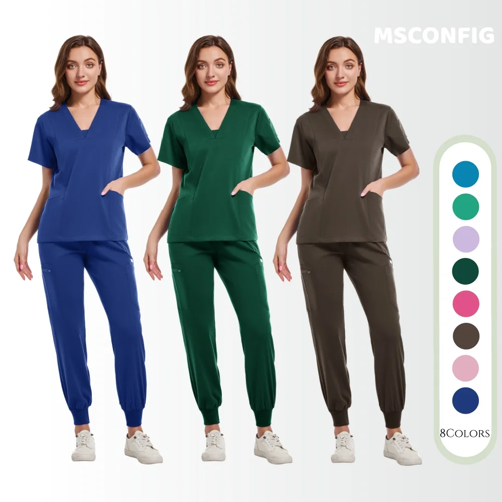 

Medical Tops Pant Women Scrubs Uniforms Hospital Doctors Scrub Sets Nurses Accessories Dental Clinic Beauty Salon Workwear Suit