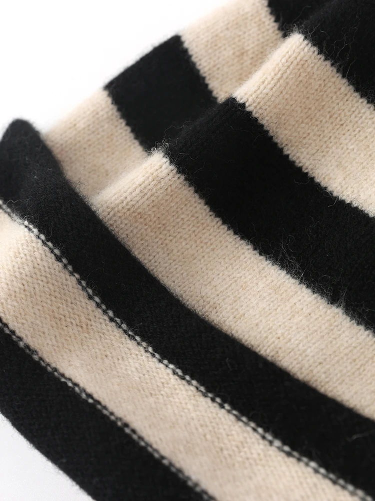 Sales Children Pure Wool Stripes Knit Hat Scarf Set Two-pieces Cap Kids Beanies Winter Autumn Warm Boy Girl Natural Wool