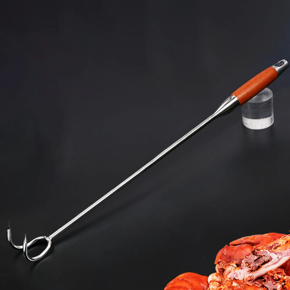 

Meat Hook Stainless Steel Handheld Food Flipper Practical Bbq Roasting Tool for Home Restaurant Picnic