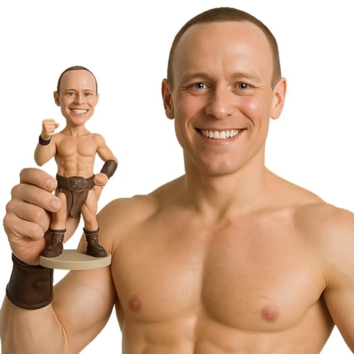 

Personalized Bobblehead Custom From Photo Handmade Clay Figurine One Of A Kind 3D Collectible Gift For Loved Ones Handcrafted