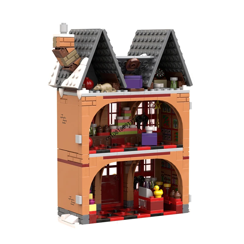 1NEW 507PCS magic Movie Harrying Hogsmeade Village Joke Shop model DIY creative ideas Child Toy birthday Gift Building blocks