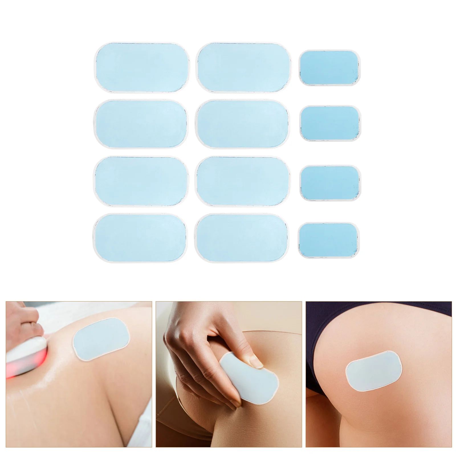 12 Pcs Hydrogel Massage Patch Replacement Gels Buttock Trainer Pads Indoor Fitness Supplies Adhesive High Class