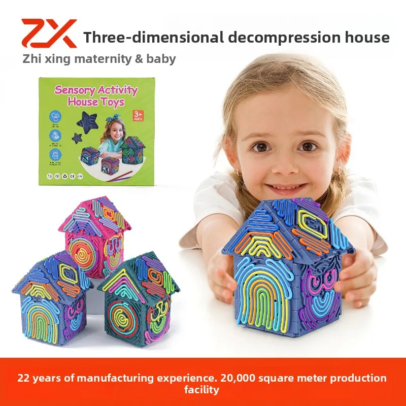 

Развивающая сенсорная игрушка Amazon Kids: 3D-пазл, игровой домик, сенсорная доска для снятия стресса, тактильные интерактивные навыки, обучающая игрушка