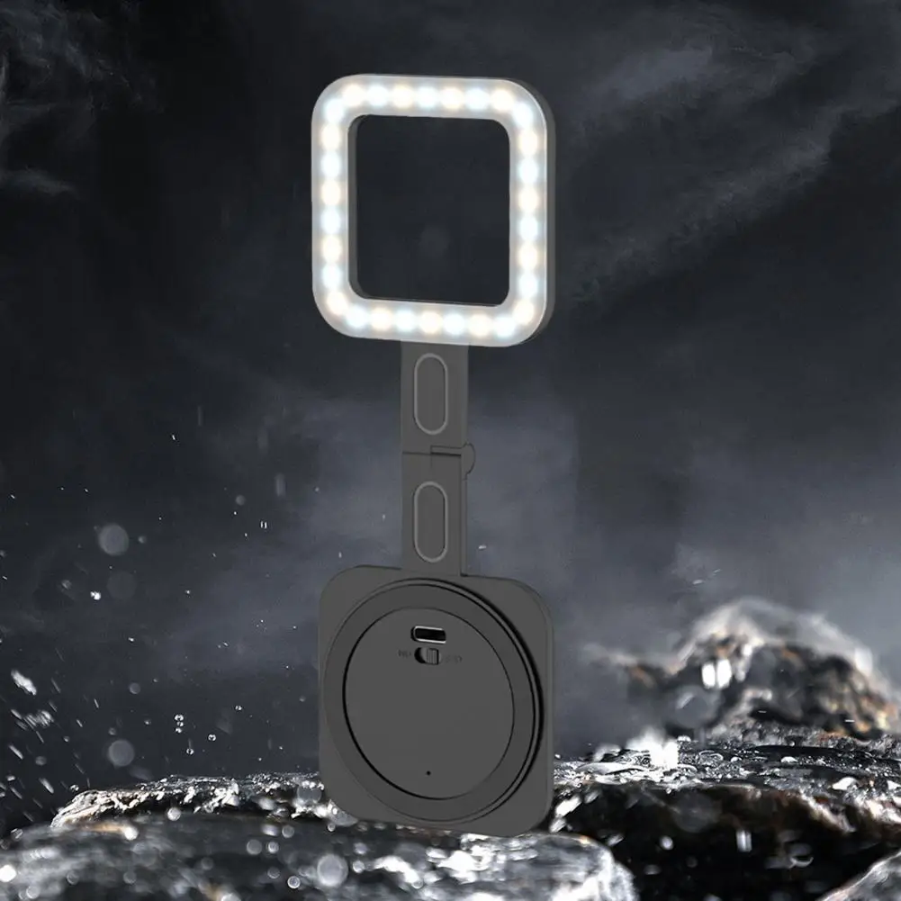 Mini Selfie Ring Light Portable Magnetic Led Fill Light with Touch Control Foldable Design for Cell Phones Pocket Size