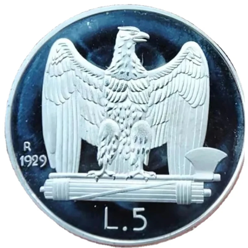 30mm Italy silver glating Eagle of the Kingdom Commemorative Coin  Badge Medal Souvenir  Arts Gifts Souvenir