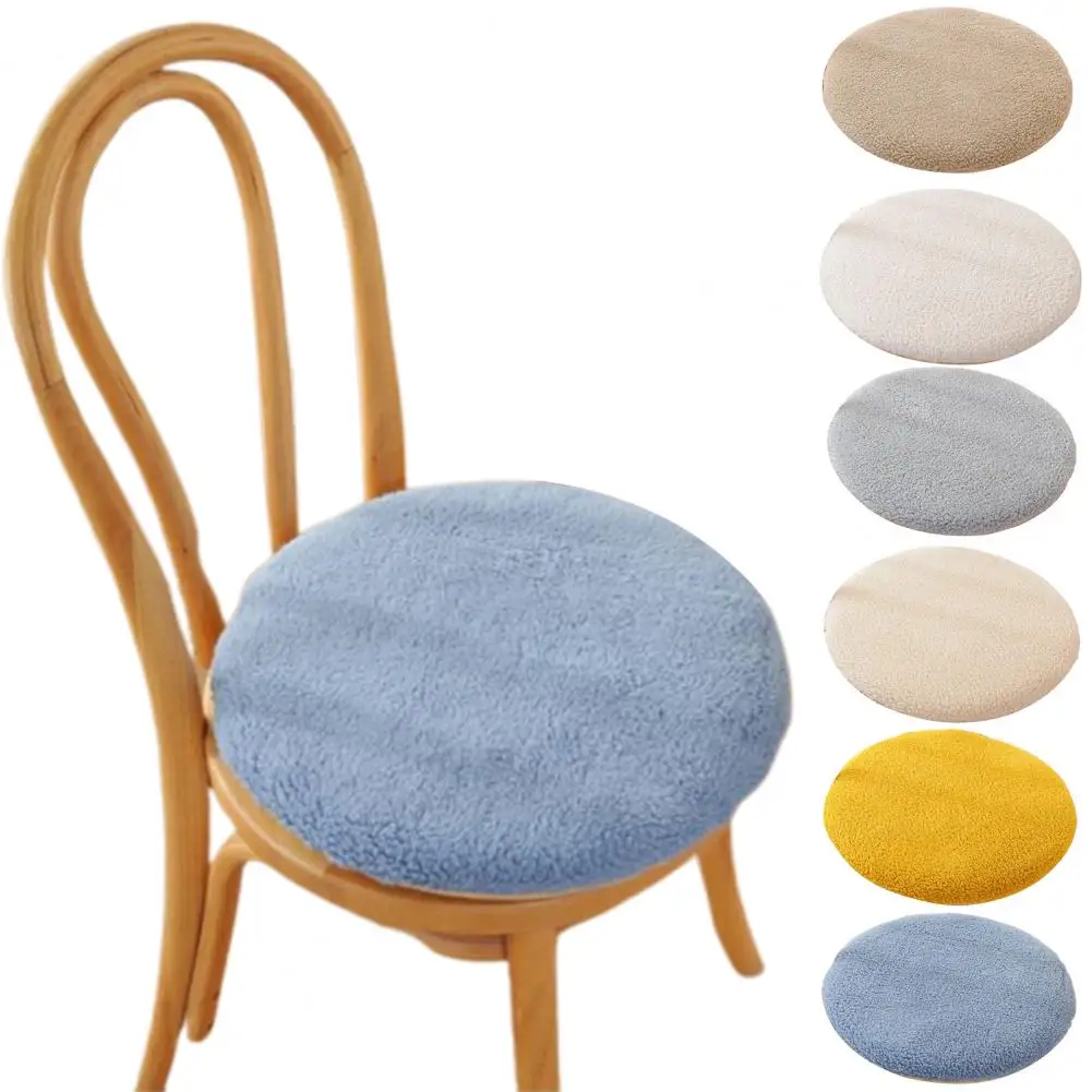 

Garden Bench Cushion Stool Cushion for Home Decor Cozy Faux Lambswool Chair Cushion Set Round Seat Pads for Home for Children