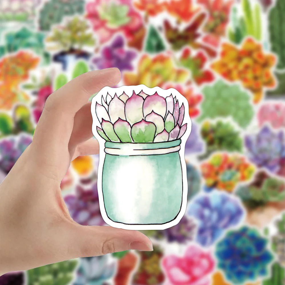 10/30/50PCS VOCO Succulents Cartoon Cool Helmet Graffiti Kids Gift Laptop DIY Scrapbook Luggage Ipad PVC Sticker Wholesale